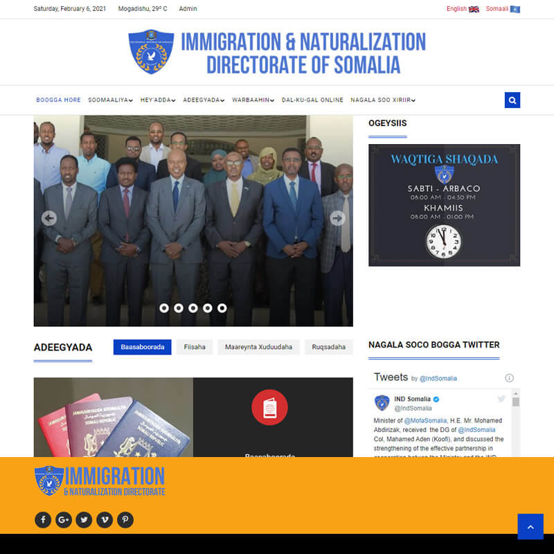 Immigration Directorate - Somalia